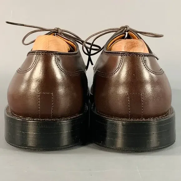 Size 6.5 Norwegian HS Blucher Brown Calfskin Leather Split Toe Lace-Up Shoes